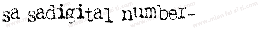 sa sadigital number字体转换